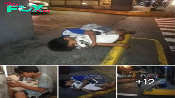 Lazos Invisibles: Un Niño sin Hogar se Aferra a su Cachorro por Amor y Calor, Mientras Todos los Demás Pasan Indiferentes Ante su Situación