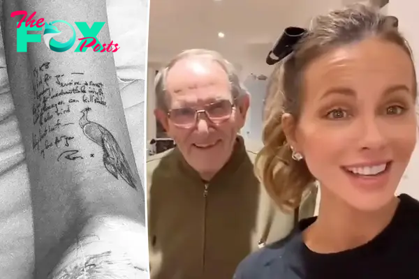 Kate Beckinsale unveils new tattoo dedicated to late stepfather amid health scare