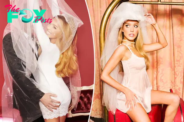Bride-to-be Alex Cooper stars in steamy Skims Wedding Shop campaign with fiancé Matt Kaplan