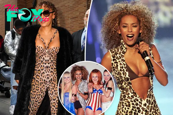 Mel B channels Scary Spice in series of leopard-printed outfits on book tour