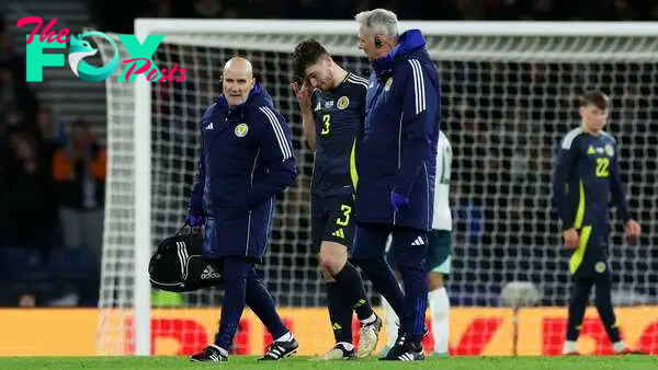 Andy Robertson suffers ankle injury during Scotland friendly