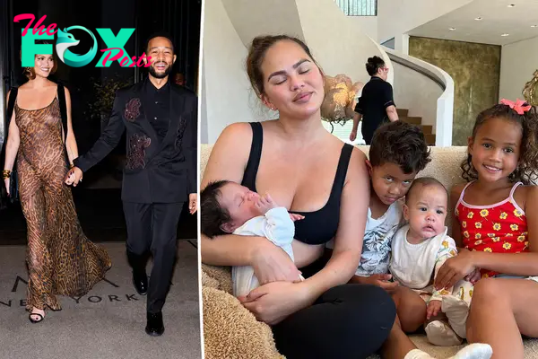 Chrissy Teigen, John Legend can’t agree on whether they’d like more kids after welcoming baby No. 4 less than a year ago