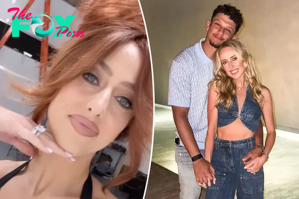 Patrick Mahomes reacts to wife Brittany’s ‘spicy’ red hair transformation