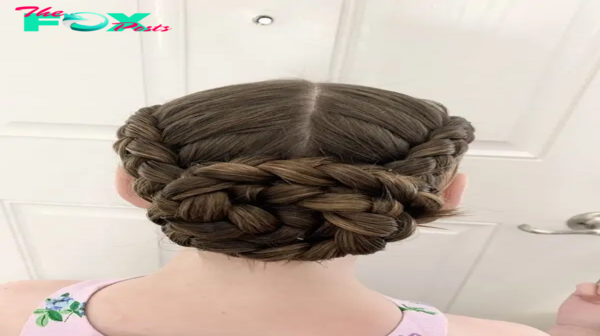 Gorgeous glittering braided hairstyles for your daughter’s special day.