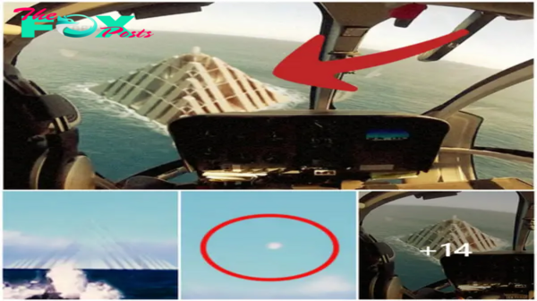 Unveiling secrets in the Bermuda Triangle: a colossal pyramid and UFO challenge reality with majestic mystery