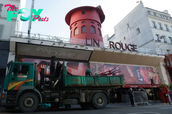 Paris’ World-Famous Cabaret Club Moulin Rouge Loses Its Windmill Sails Overnight