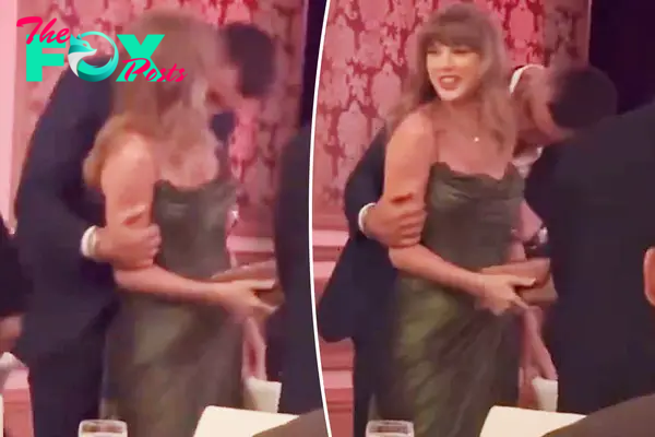 Travis Kelce can’t keep his hands off Taylor Swift in sweet shoulder-kiss video from gala date night