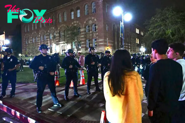 Police Separate Pro-Palestinian and Pro-Israeli Protesters at UCLA Amid Clashes