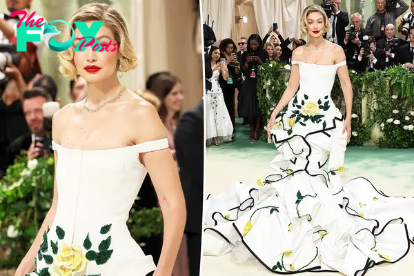 Gigi Hadid blossoms in Thom Browne and bob haircut at 2024 Met Gala