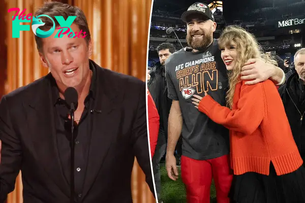 Tom Brady takes aim at Travis Kelce, Taylor Swift by roasting Chiefs’ ‘14-year-old’ fans