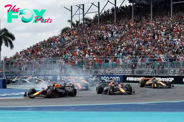 Perez averted &quot;disaster&quot; with Verstappen in &quot;optimistic&quot; Miami GP F1 start