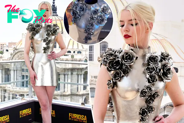 Anya Taylor-Joy gleams in futuristic metal minidress for ‘Furiosa’ photo call in Mexico City