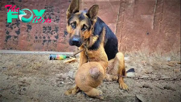 nht.A homeless dog, who has suffered from a colossal tumor for 7 years, cries with joy when rescuers find him and provide him with treatment, marking an emotional moment of relief and hope.