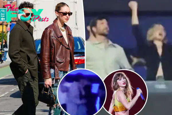 Bradley Cooper and Gigi Hadid share steamy kiss during Taylor Swift’s Eras Tour show in Paris