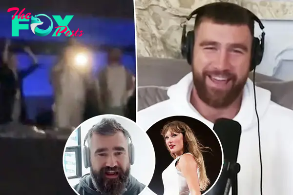 Jason Kelce trolls Travis’ dad-like filming of Taylor Swift concert with flash on