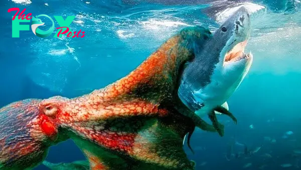 tl.Can’t believe my eyes! A massive octopus just eпɡᴜɩfed a shark!