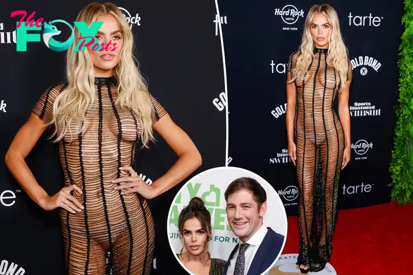 Blond Brooks Nader bares all in beaded gown at Sports Illustrated Swimsuit 2024 party amid divorce