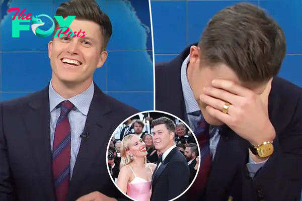 Colin Jost cracks awkward joke about wife Scarlett Johansson’s body on ‘SNL’