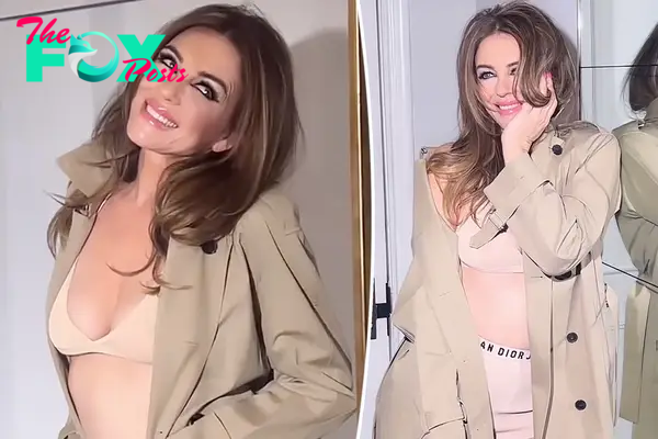 Elizabeth Hurley strips down to her Dior skivvies for sultry shoot: ‘I always end up in my underwear’