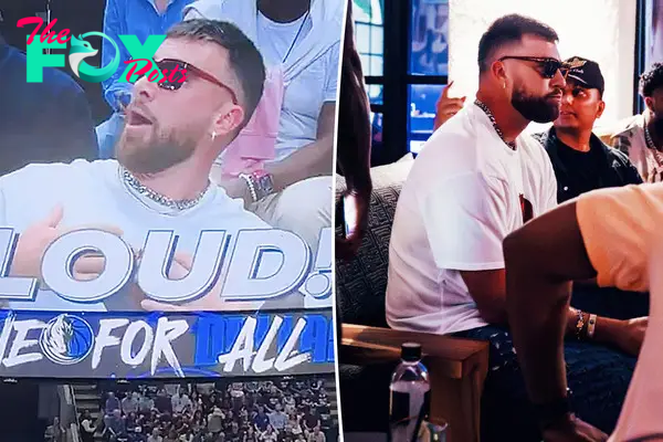 Travis Kelce enjoys night out with friends after getting booed at Dallas Mavericks game