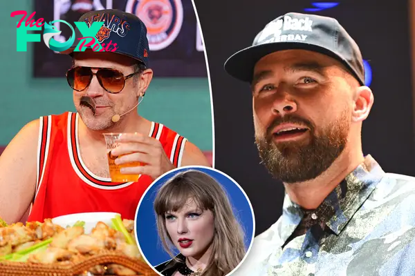 Jason Sudeikis asks Travis Kelce when he’s going to ‘make an honest woman’ out of Taylor Swift in Big Slick skit