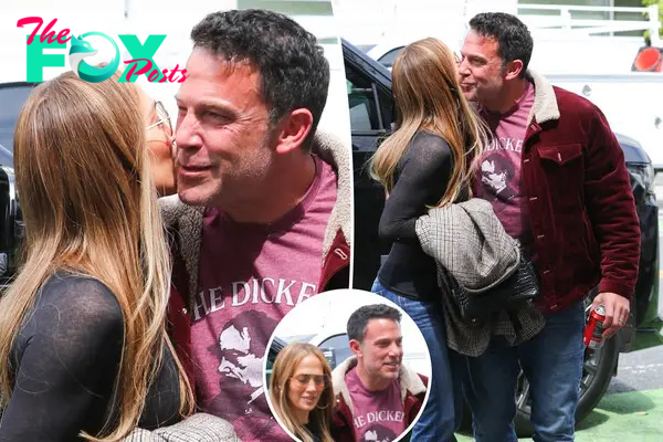 Jennifer Lopez and Ben Affleck avoid locking lips, give air kisses while attending his son’s basketball game