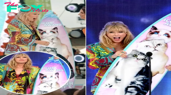 Taylor Swift’s Teen Choice Award Surfboard, Designed by Local Dennis Jarvis, Features Her Beloved Cats. nobita