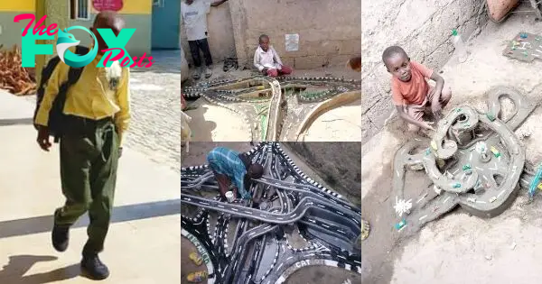 kp6.A 13-year-old Nigerian boy has been awarded a scholarship to study Civil Engineering abroad after constructing a replica of the Borno flyover bridge using clay soil.