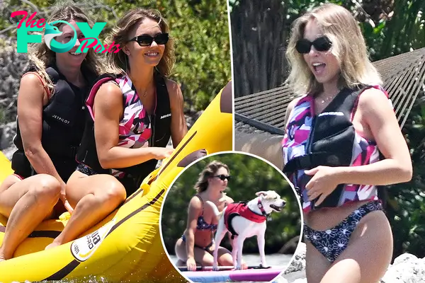 Bikini-clad Sydney Sweeney rides banana boat at her new $13.5M Florida estate