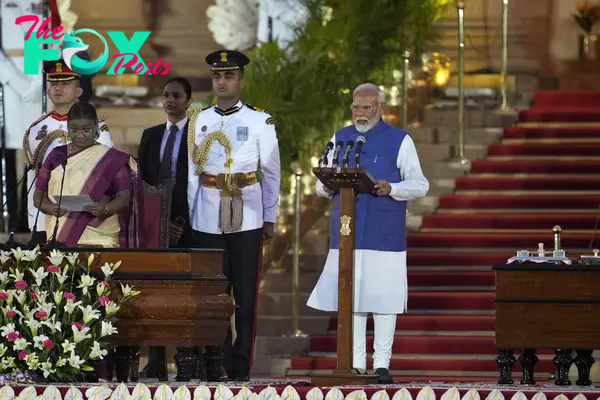 Modi Is Sworn in for a Rare Third Term as India’s Prime Minister