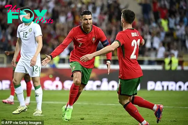 tl.Cristiano Ronaldo scores STUNNING left-footed brace in Portugal’s final Euro 2024 warm-up clash against Ireland… as Al-Nassr star rolls back the years with superb strikes. ‎