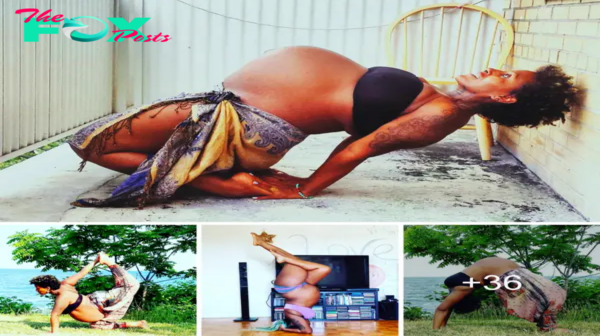 Internet users һeɩd their breath while viewing images of pregnant women performing yoga poses.sena