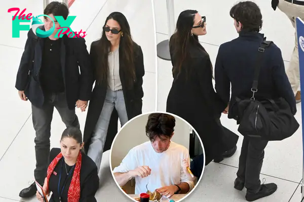 John Mulaney and Olivia Munn hold hands at airport after sparking marriage rumors