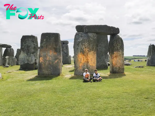 Climate Protesters Arrested After Painting Stonehenge Monument Orange