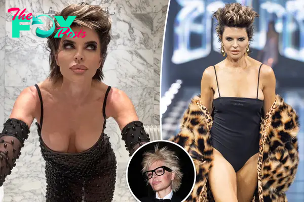 Lisa Rinna’s dramatic new look draws comparisons to Albert Einstein, Andy Warhol and even her own husband, Harry Hamlin