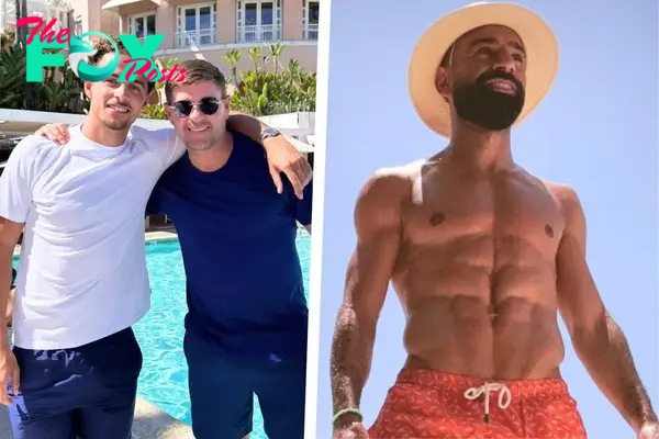 Curtis Jones meets with Steven Gerrard as Mo Salah’s inevitable post arrives