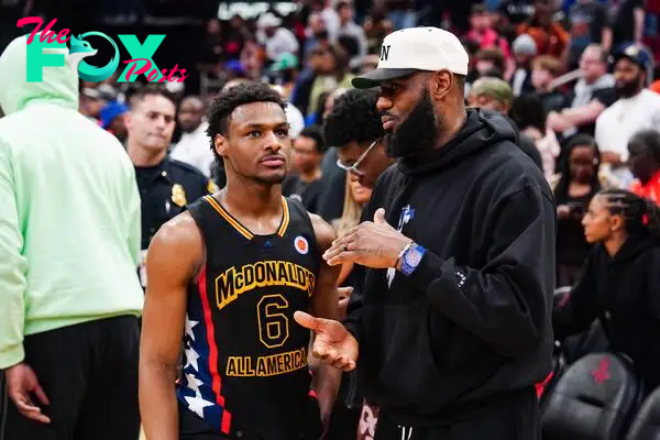 What did LeBron James say about Bronny James’ debut for the Lakers?