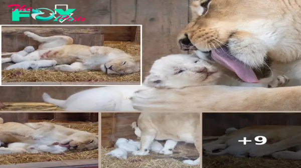 Lioness Malindi Welcomes Four New Cubs at Zoo d’Amnéville, France