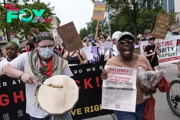 Protesters Rally Outside RNC for Abortion and Immigrant Rights, End to War in Gaza