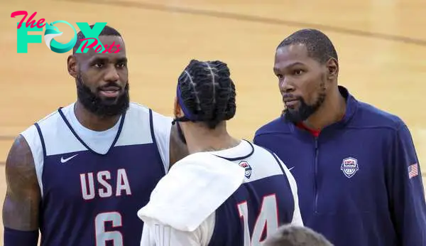 Will Kevin Durant play against South Sudan in the USA Basketball Showcase?