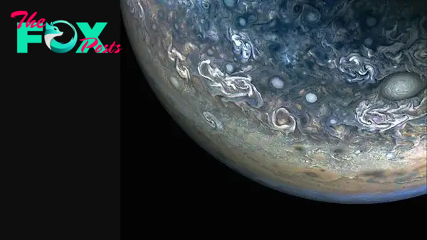 Jupiter's surreal clouds swirl in new van Gogh-esque view from NASA's Juno probe