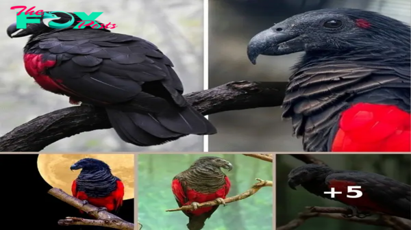 The Dracula Parrot is scary and beautiful at the same time