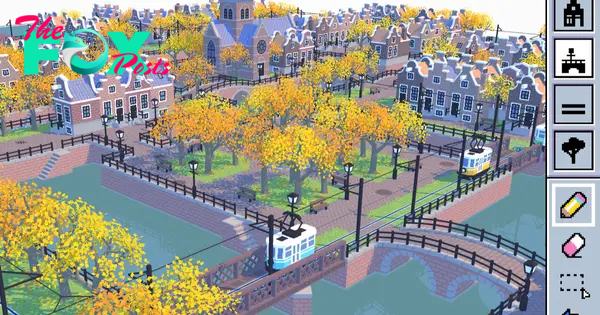 Here is a free miniature town-builder with trams from the creator of Viewfinder