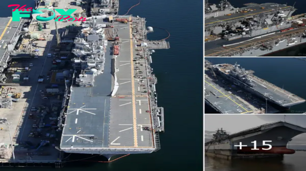 USS Tripoli Embarks on Enchanting Voyage Along Tasmania’s Coastline: A Display of Strength and Grace.hanh