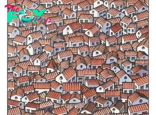 Optical Illusion Challenge: Can you find a cat among the houses in 5 seconds?