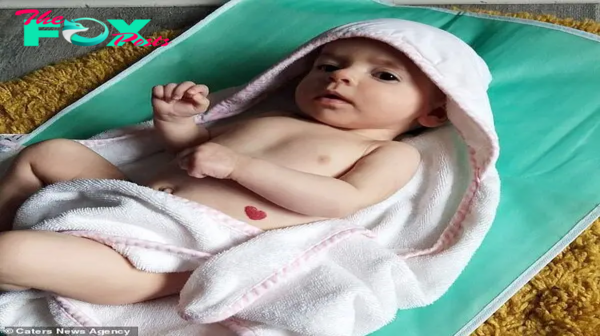 The image of a baby with a heart-shaped birthmark on his belly is spreading joy and love. The image of these heart-shaped birthmarks has touched hearts everywhere, becoming a symbol of love.