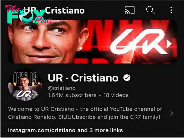 Cristiano Ronaldo's new YouTube channel hits 1m subscribers in 90 minutes