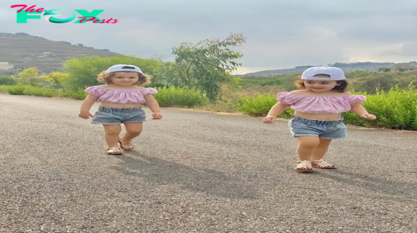 Endless inspiration and fascination when watching these extremely cute twin sisters walking around