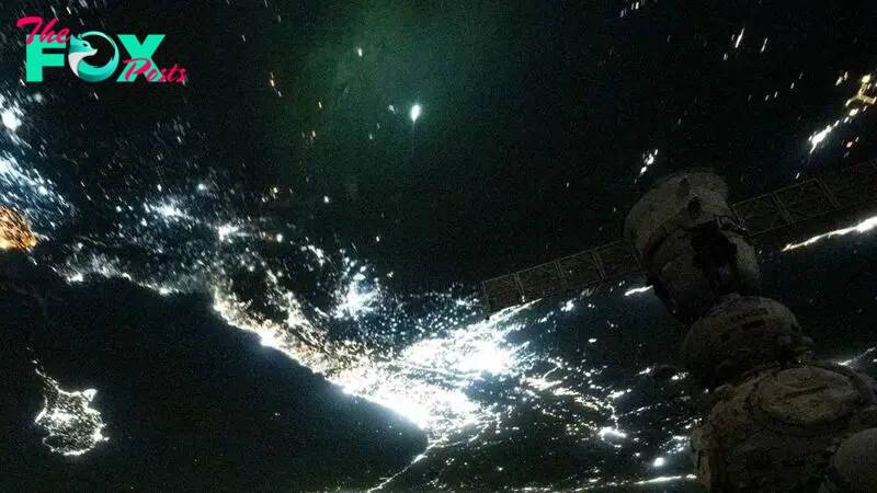 Astronaut watches a meteor explode over Earth in a bright green fireball in stunning video from ISS