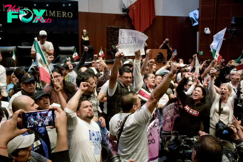 Protesters Storm Mexico’s Senate After Controversial Judicial Overhaul Is Passed